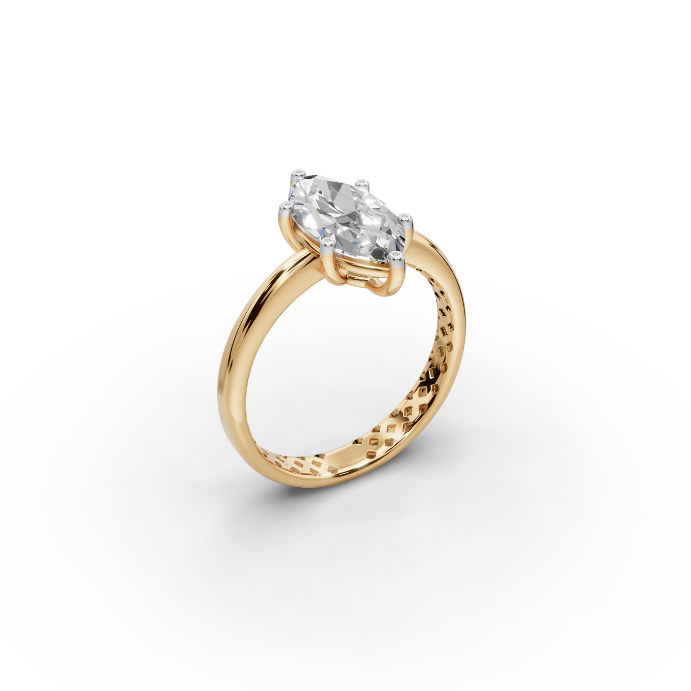 2 tcw Marquise shape Lab-Grown Diamond Ring