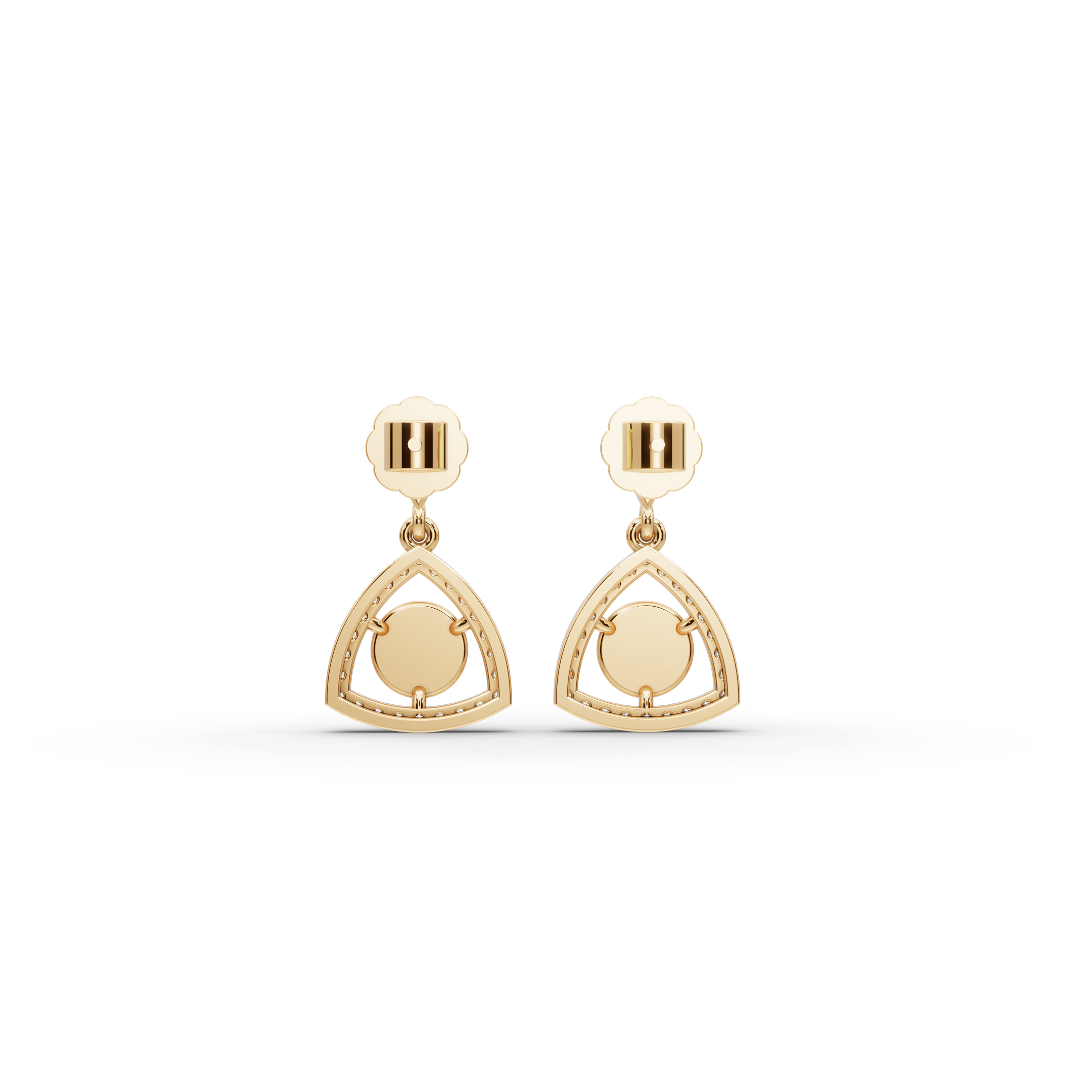 Triangle Halo Lab-Grown Diamond Earrings