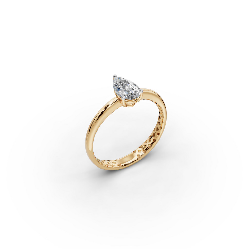 0.75 tcw Pear Solitaire Lab-Grown Diamond Ring