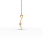 Diamond Shape Lab-Grown Gold Pendant