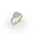 Oval Halo Lab-Grown Diamond Ring