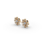 Floral Burst Lab-Grown Diamond Earrings