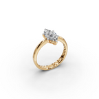 1.5 tcw Marquise Cut Diamond Gold Ring