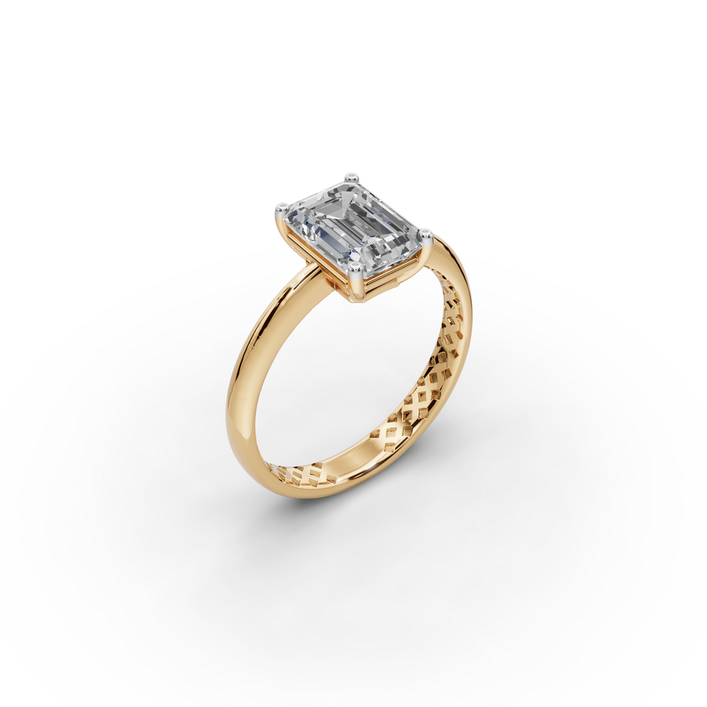 2 tcw Emerald Cut Solitaire Lab-Grown Diamond Ring