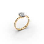 1.50 tcw Oval Cut Gold Lab-Grown Diamond Ring