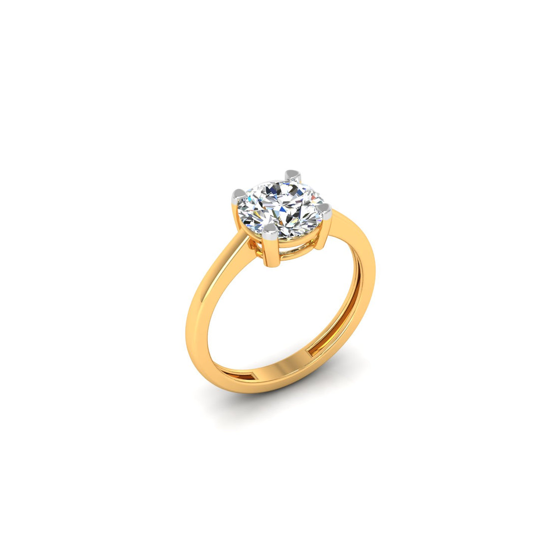 Classic Round Solitaire Ring with CVD 2.00 Ct. Lab-Grown Diamond.