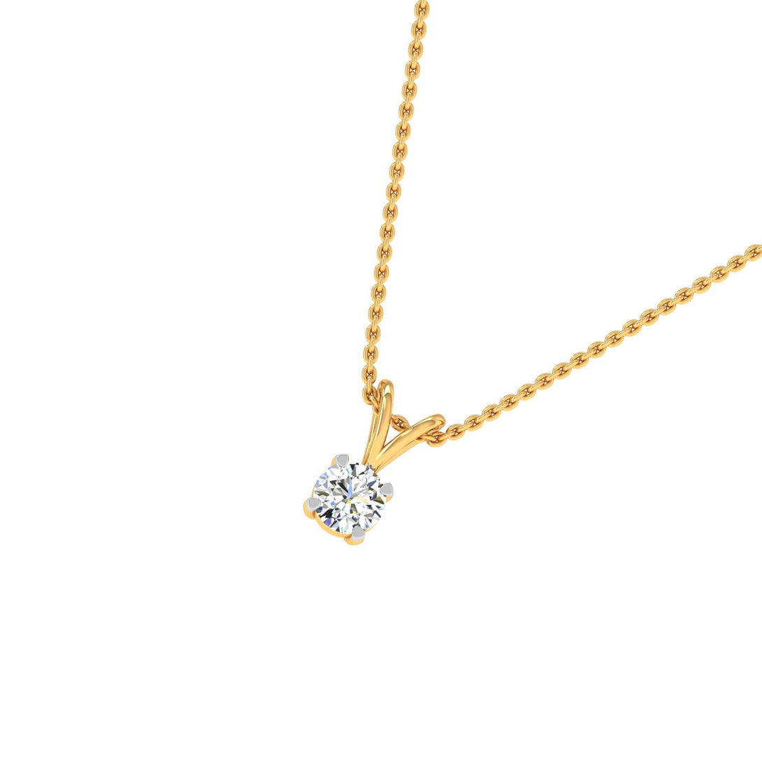 Timeless Round Solitaire Pendant with 0.50 ct. CVD Lab-Grown Diamond.
