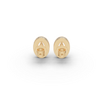 Oval Frame Lab-Grown Diamond Earrings