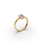 1 tcw. Emerald Solitaire Lab-Grown Diamond Ring