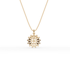 Sunburst Lab-Grown Diamond Gold Pendant
