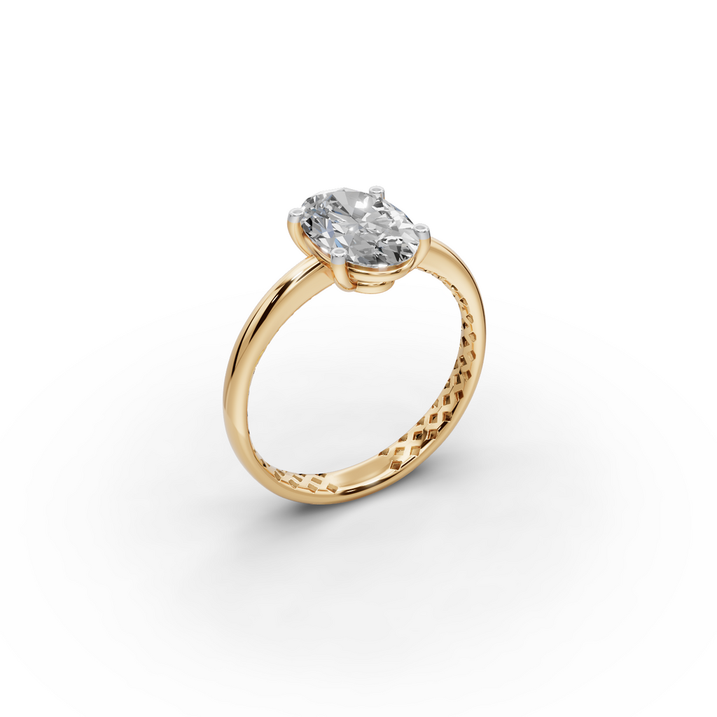 2.00 tcw Oval shape Lab-Grown Diamond Ring
