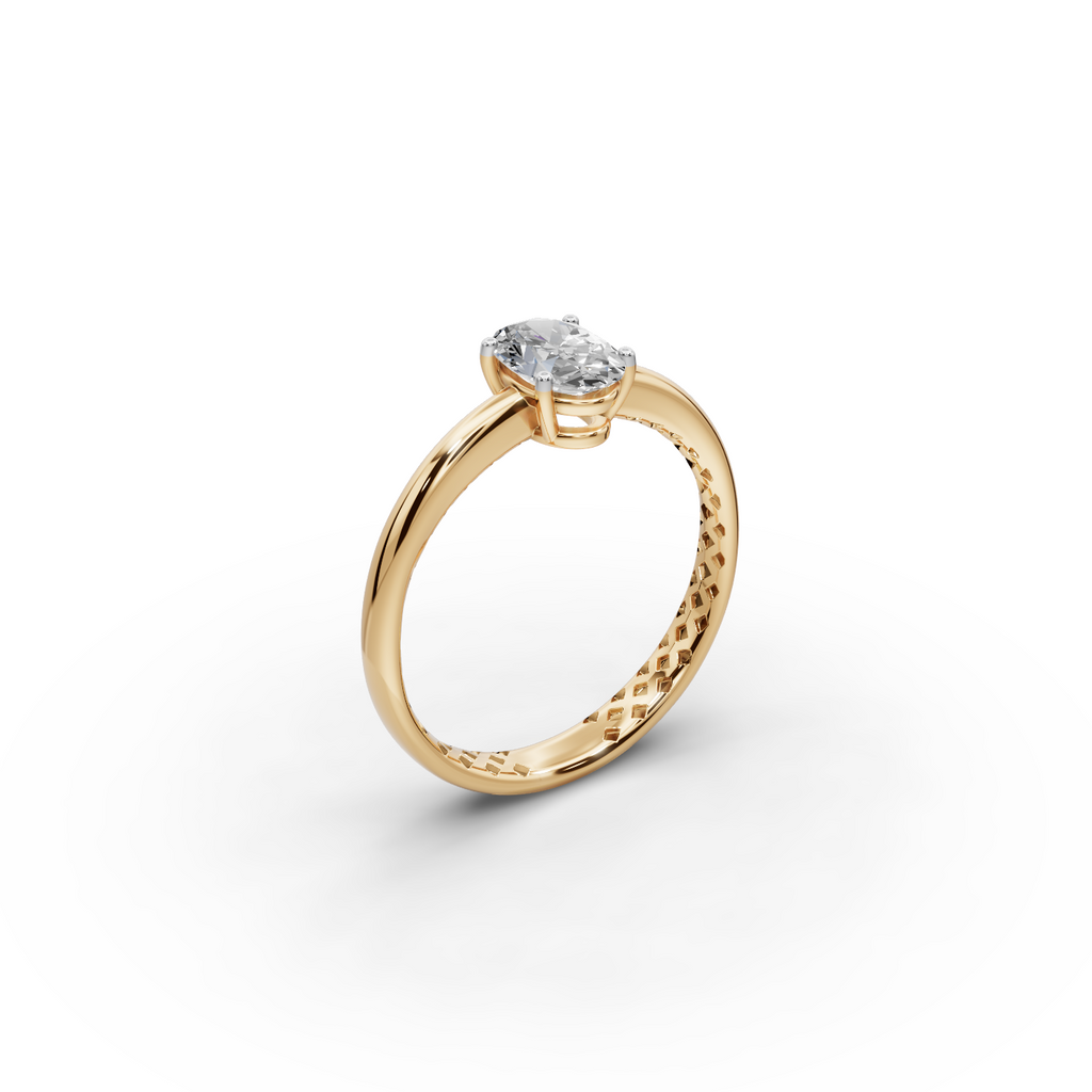 0.75 tcw Oval Cut Lab-Grown Diamond Ring