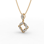 Elegant Knot Circle Diamond Pendant