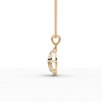 Dual Oval Lab-Grown Diamond Gold Pendant