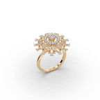 Sunburst Halo Lab-Grown Diamond Ring