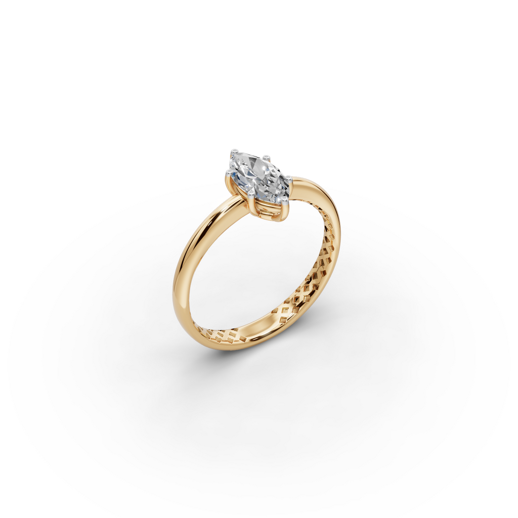 0.75 tcw Marquise Cut Lab-Grown Diamond Ring