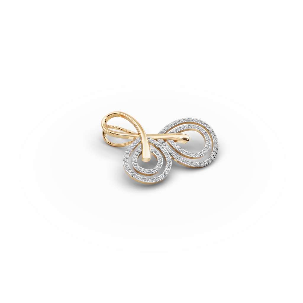 Infinity Loop Lab-Grown Diamond Gold Pendant