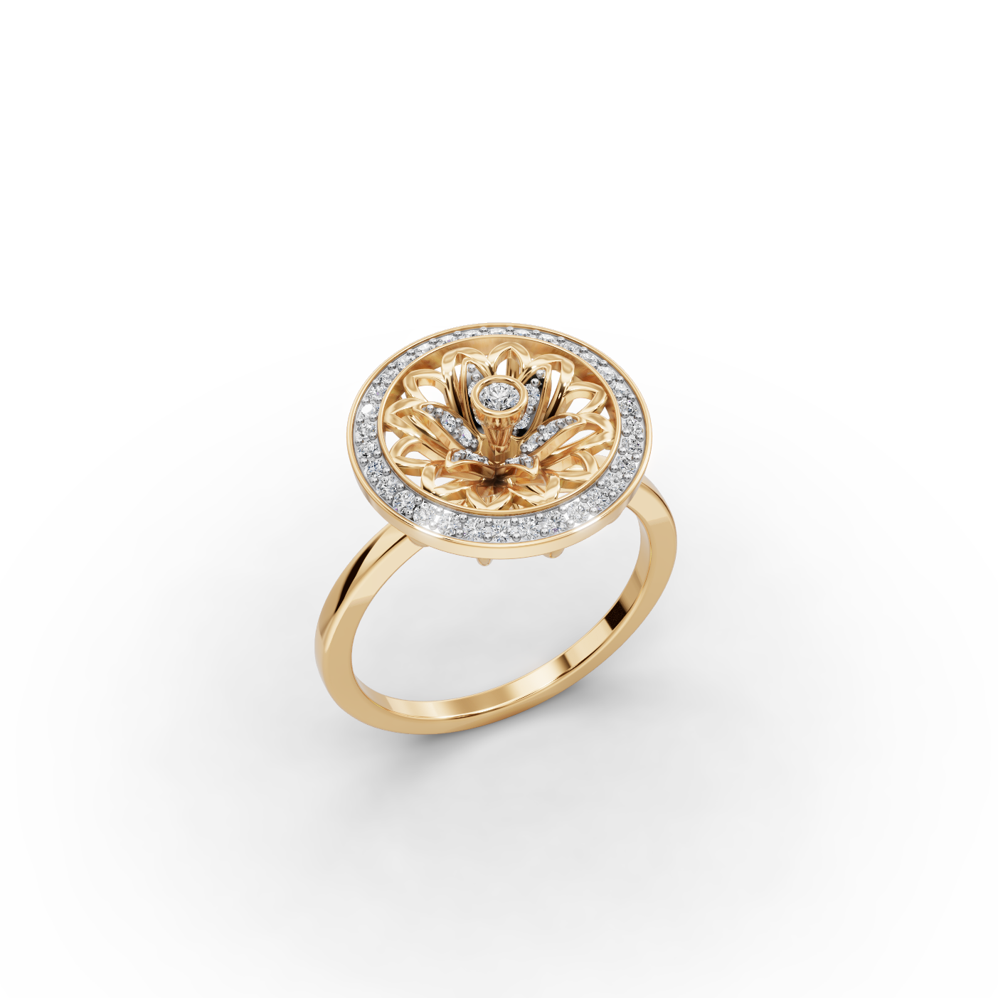 Lotus Petal Lab-Grown Diamond Ring