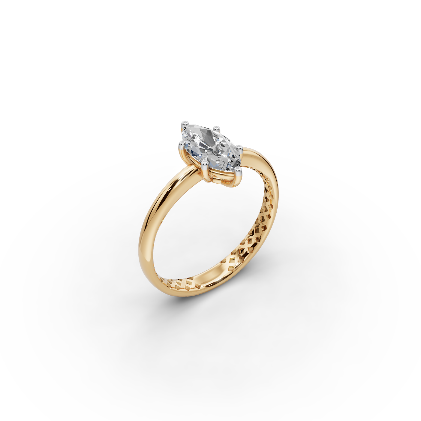 1 tcw Marquise Solitaire Lab-Grown Diamond Ring