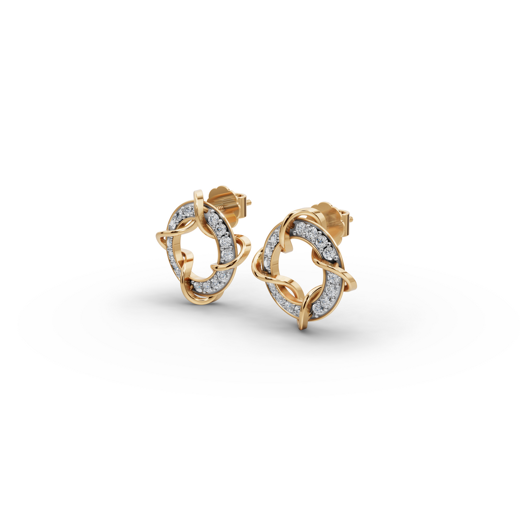 Circle Knot Lab-Grown Diamond Earrings