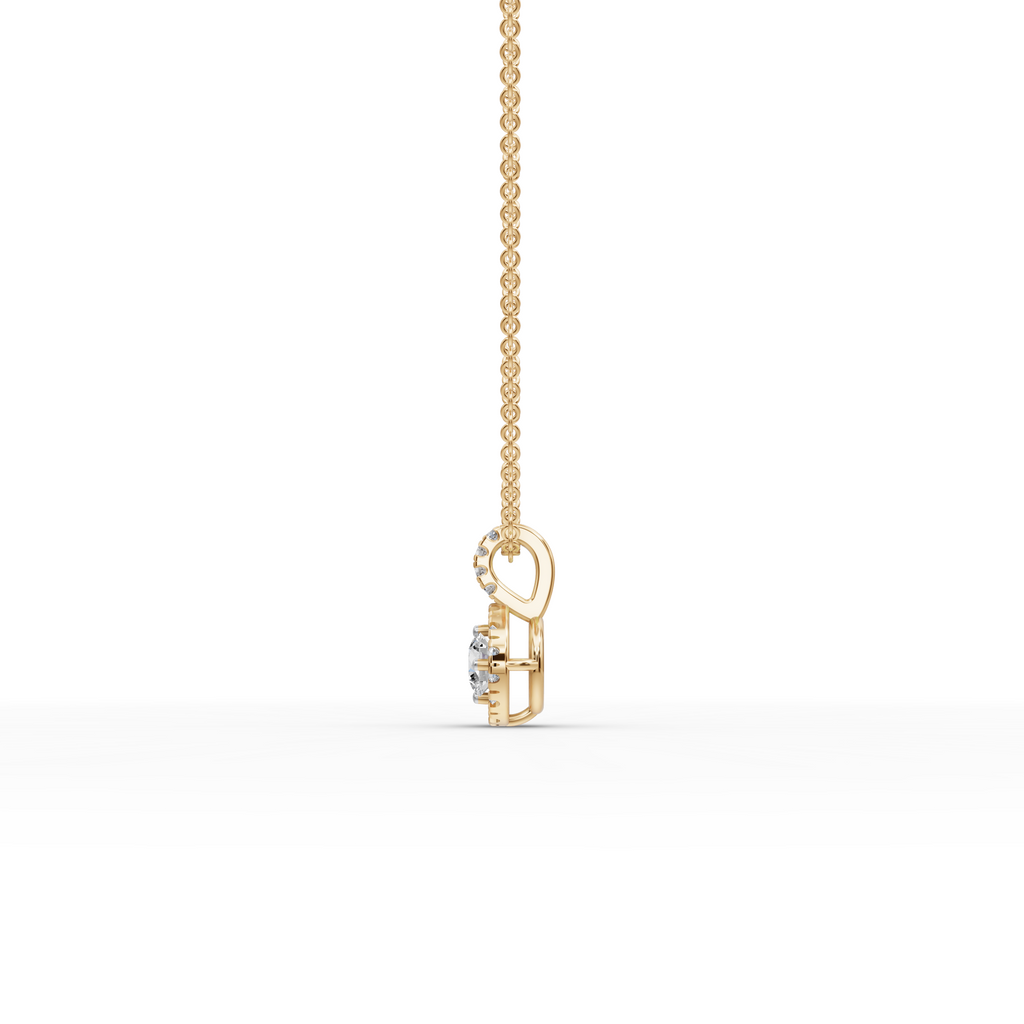0.50 ct Lab Grown Diamond Halo Pendant – Ethical Bridal Jewelry