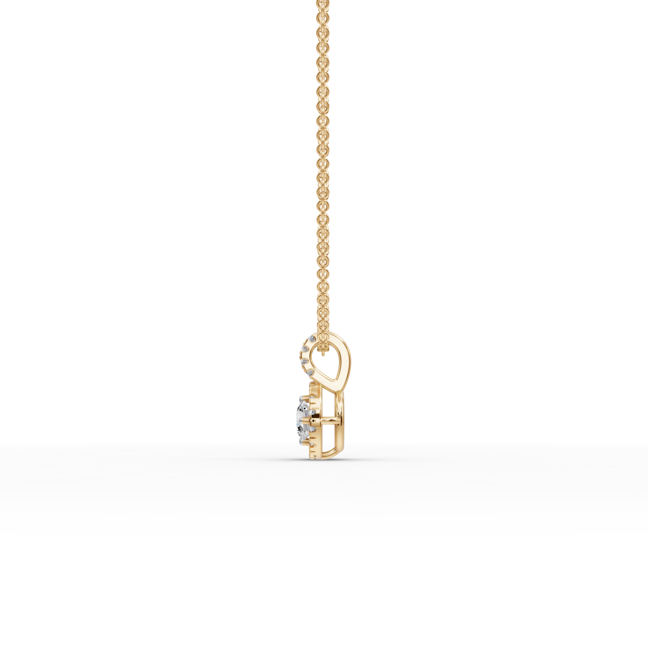 0.50 ct Lab Grown Diamond Halo Pendant – Ethical Bridal Jewelry