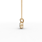 2.00 ct Minimalist Halo Diamond Pendant – Lab Created Round Solitaire  – Ethical Jewelry Charm