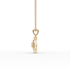 Contemporary Circle Lab-Grown Diamond Pendant