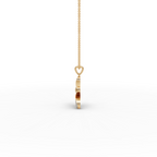 Five-Petal Floral Lab-Grown Diamond Pendant