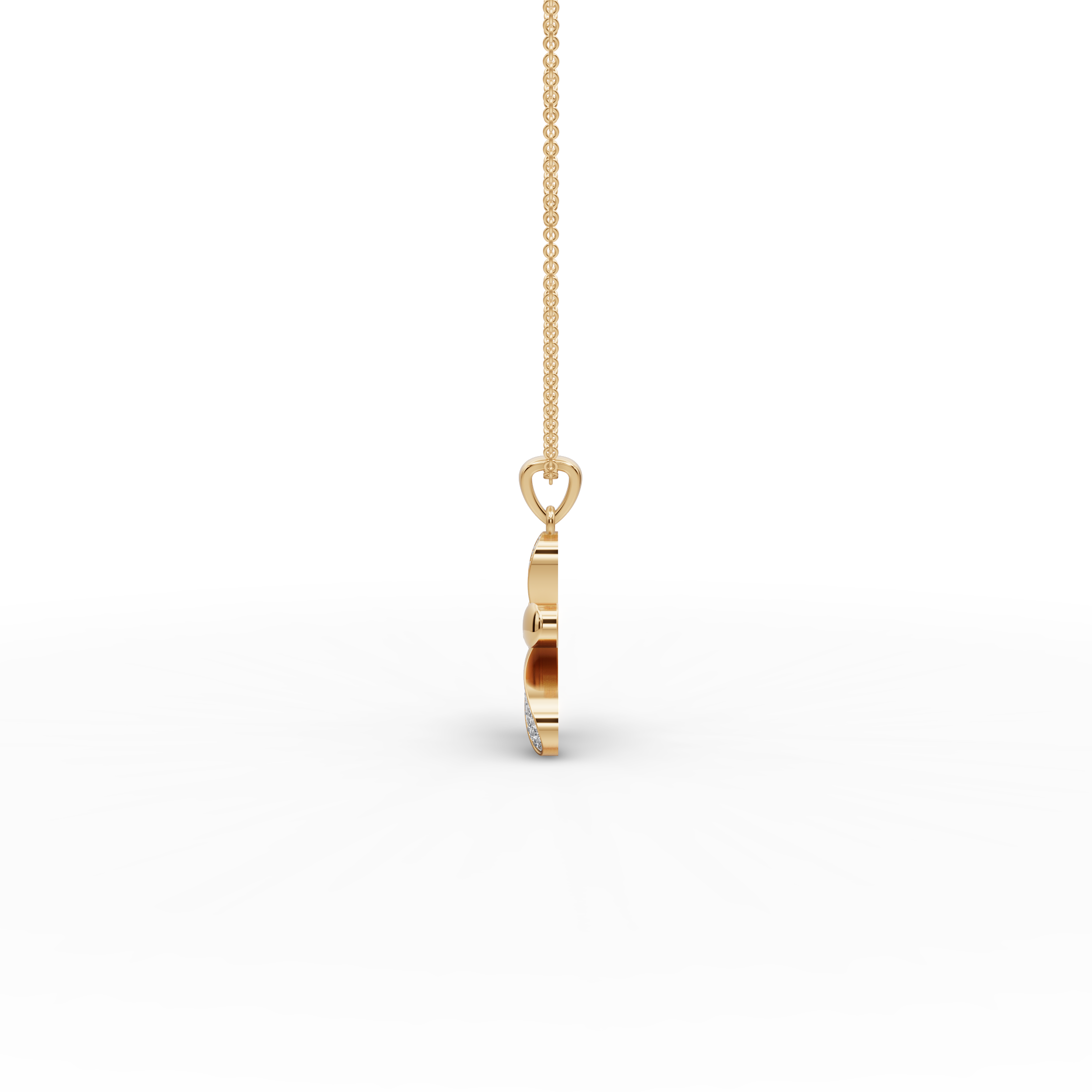 Five-Petal Floral Lab-Grown Diamond Pendant