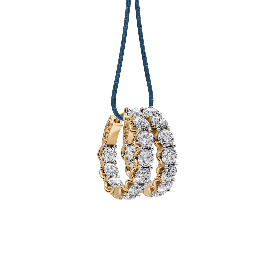 4.00 ct Everyday Lab Diamond Hoop EarHoops Earring