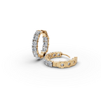 4.00 ct Bridal Diamond-Studded Oval Shape Hoops Earring