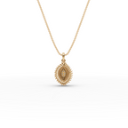 Leaf Radiant Lab-Grown Diamond Gold Pendant