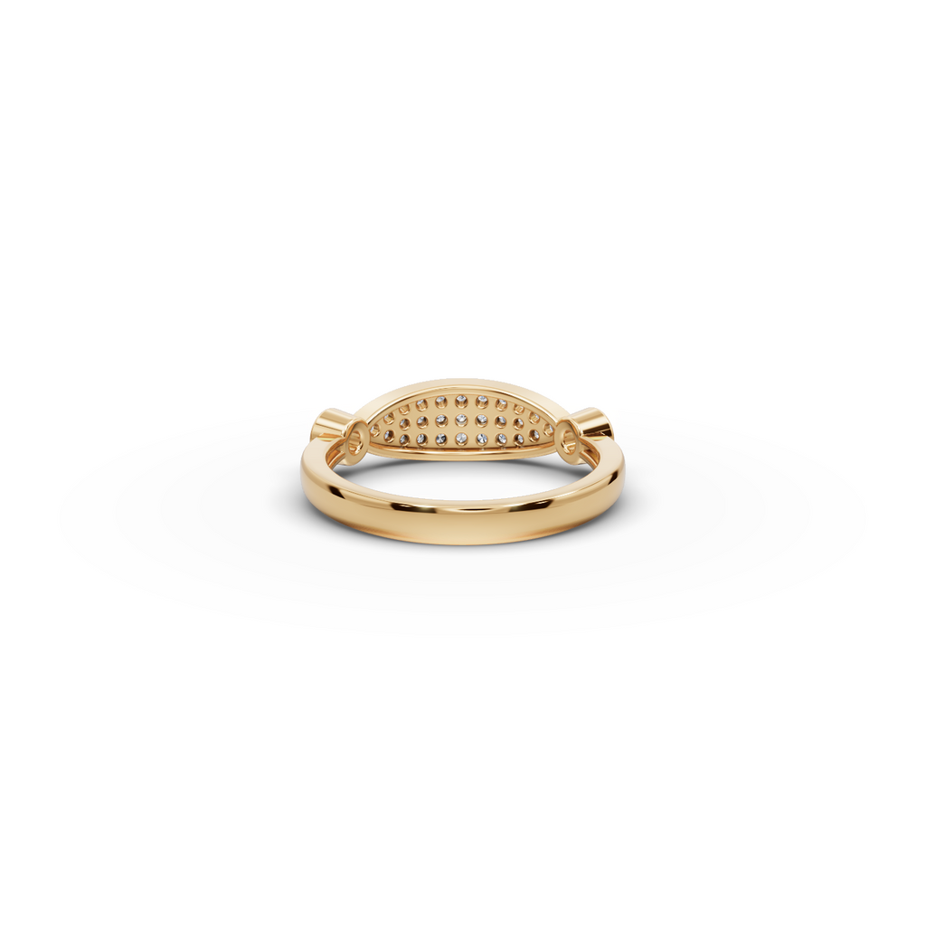 Half Moon Pave Lab-Grown Diamond Ring