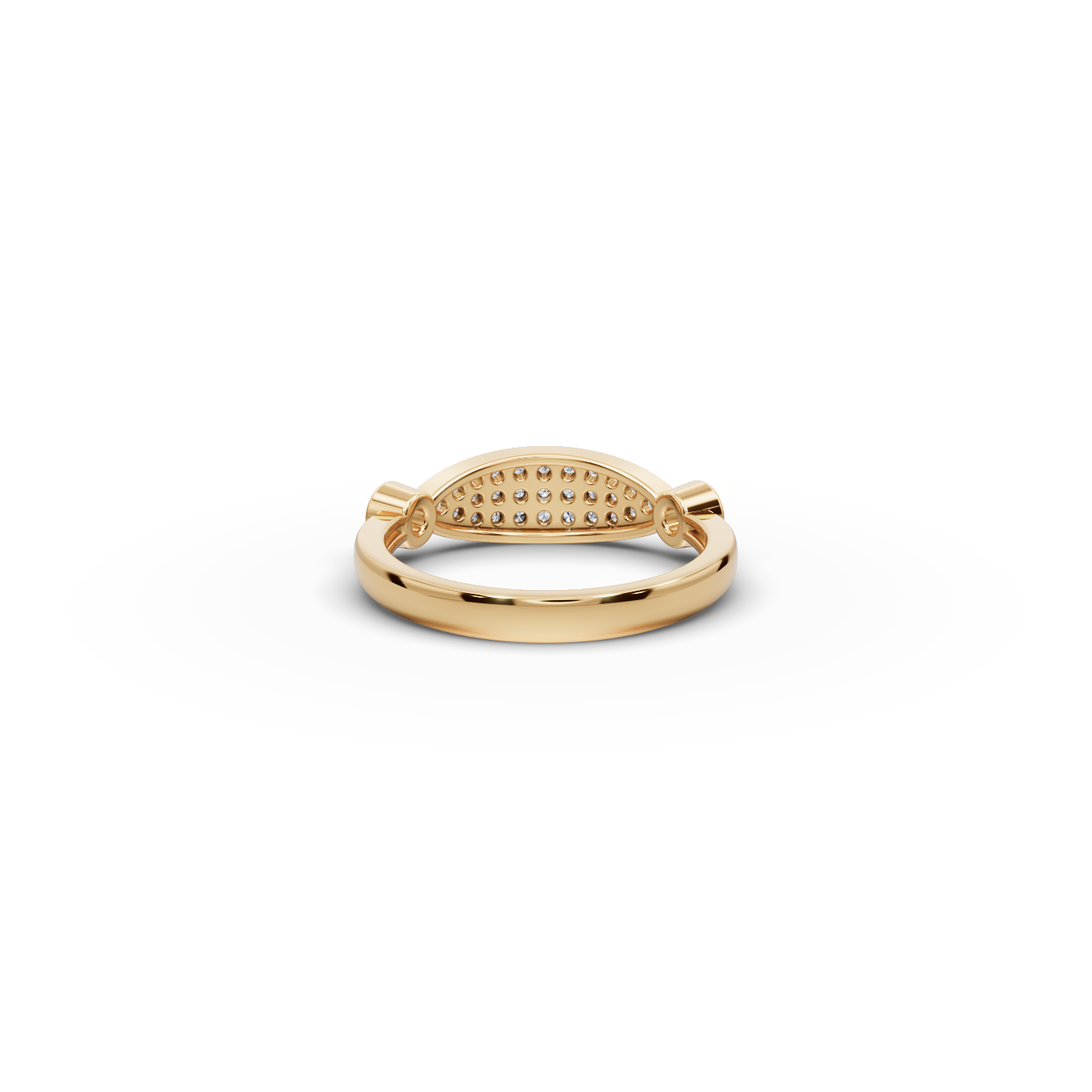 Half Moon Pave Lab-Grown Diamond Ring