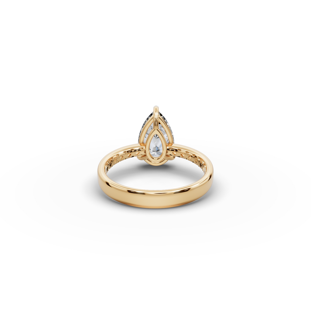 2 tcw Pear Cut Lab-Grown Diamond Ring