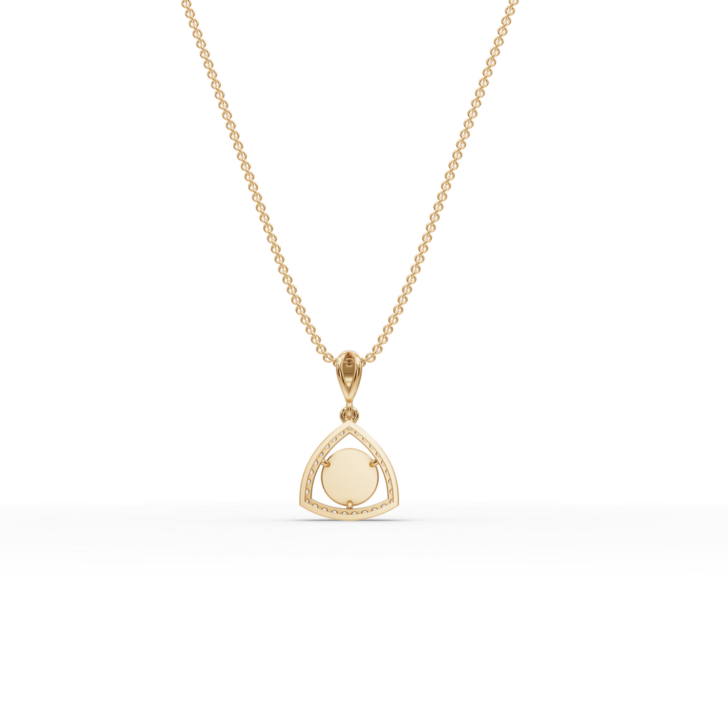 Geometric Lab-Grown Diamond Gold Pendant