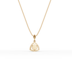 Geometric Lab-Grown Diamond Gold Pendant