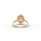 Marquise Spiral Halo Lab-Grown Diamond Ring
