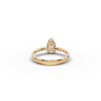 1 tcw Pear Cut Diamond Gold Ring