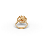 Sunburst Cluster Lab-Grown Diamond Ring