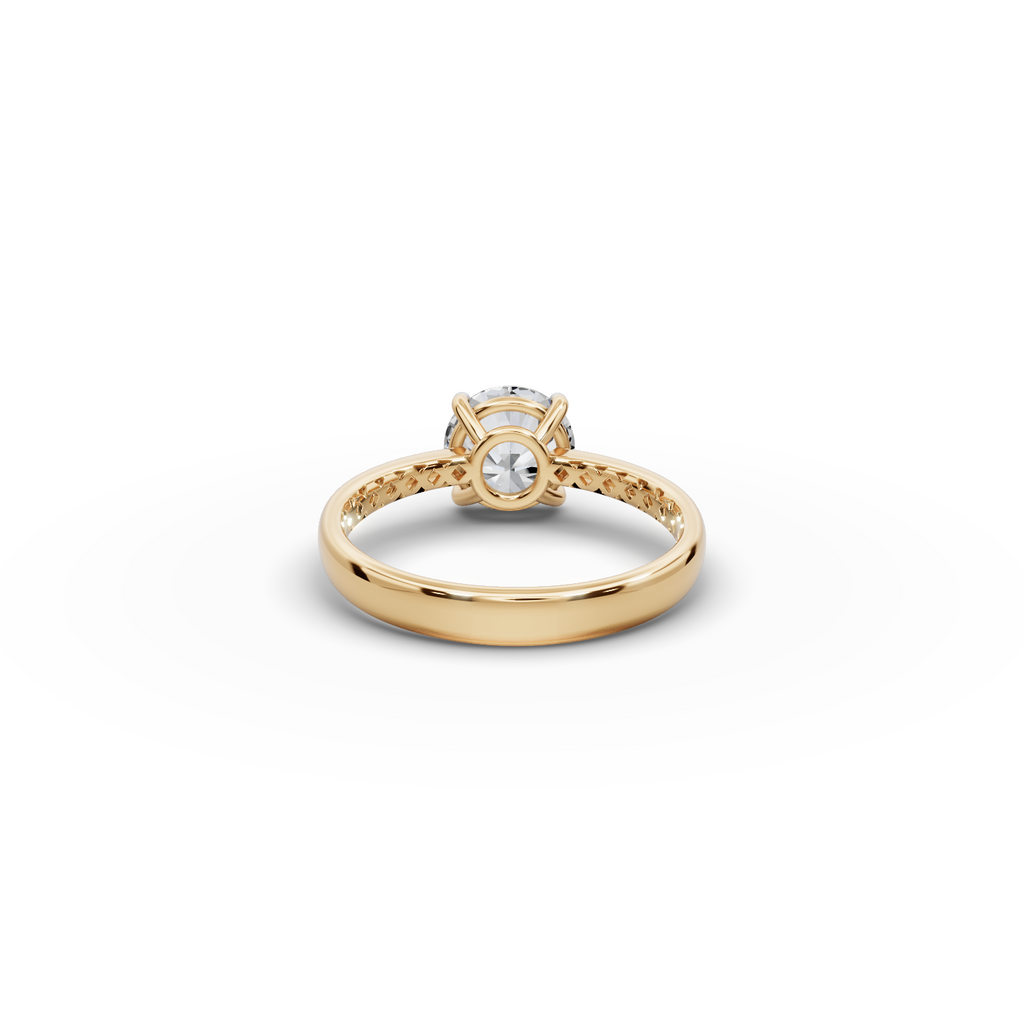 1.50 tcw Round Solitaire Diamond Gold Ring