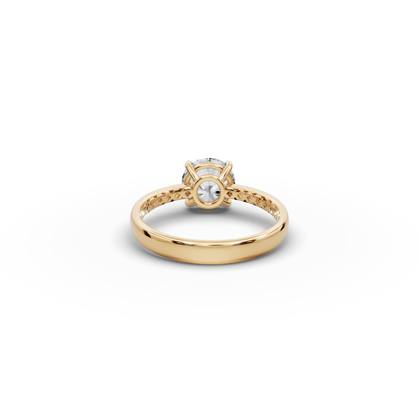 1.50 tcw Round Solitaire Diamond Gold Ring