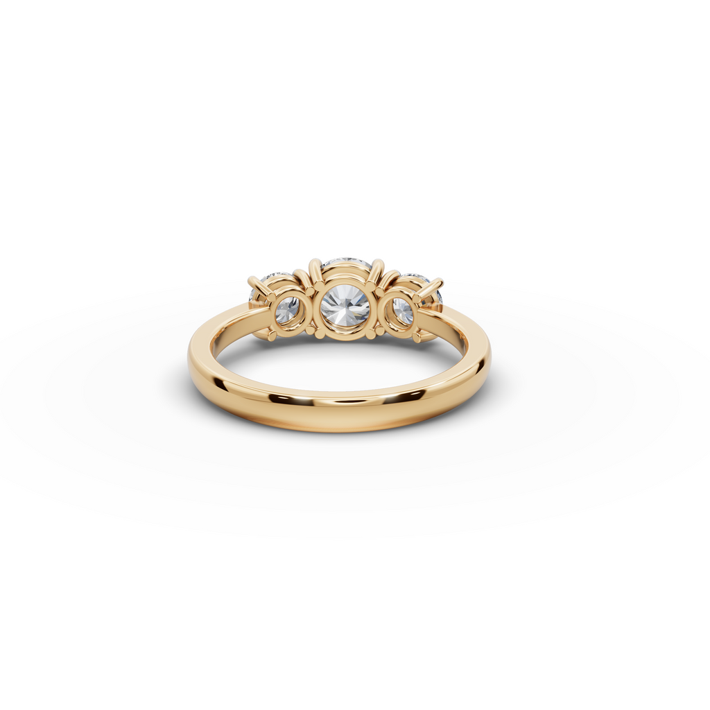 1.50 ct Past Present Future Lab Diamond Ring