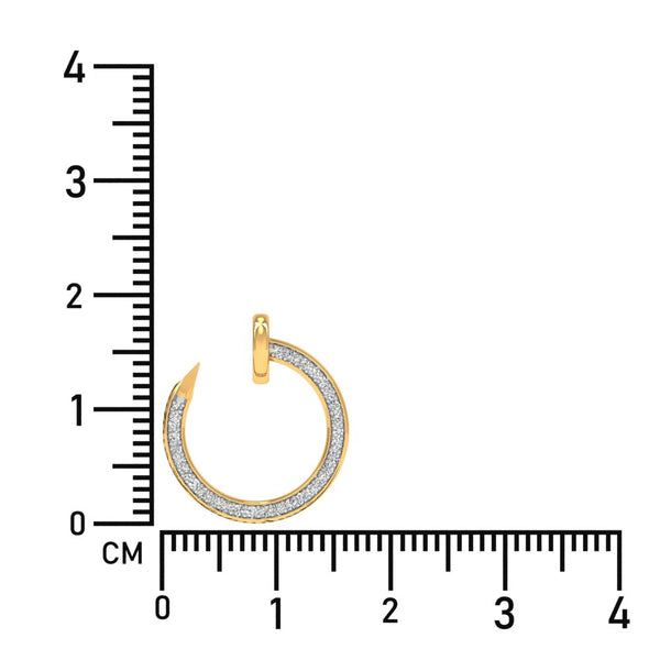 Circular Pendant with Lab-Grown Diamonds