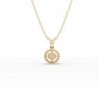 Halo Lab-Grown Diamond Gold Pendant