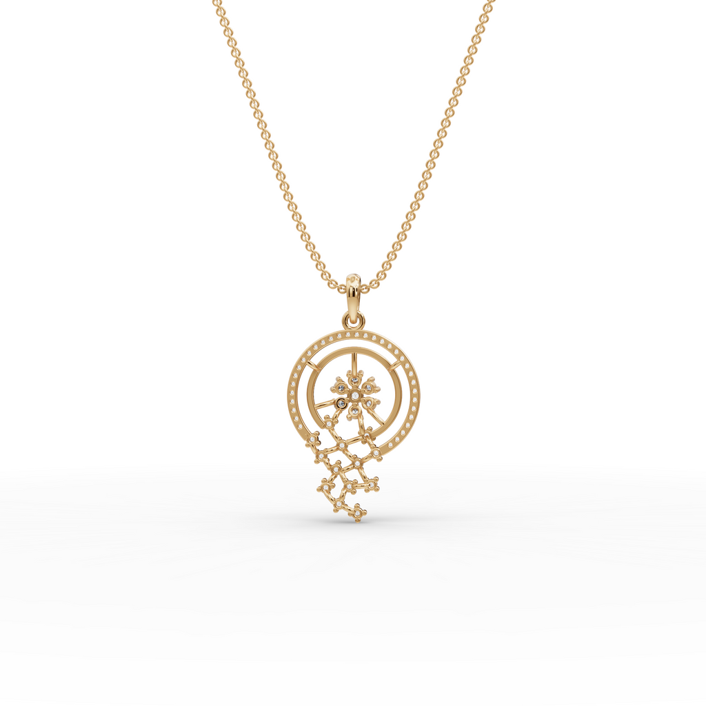 Floral Constellation Lab-Grown Diamond Pendant