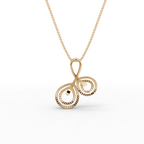 Infinity Loop Lab-Grown Diamond Gold Pendant