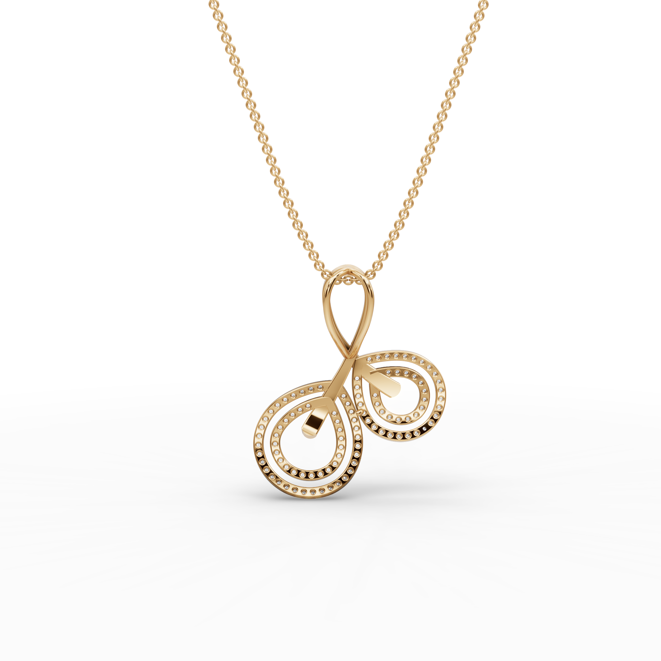 Infinity Loop Lab-Grown Diamond Gold Pendant