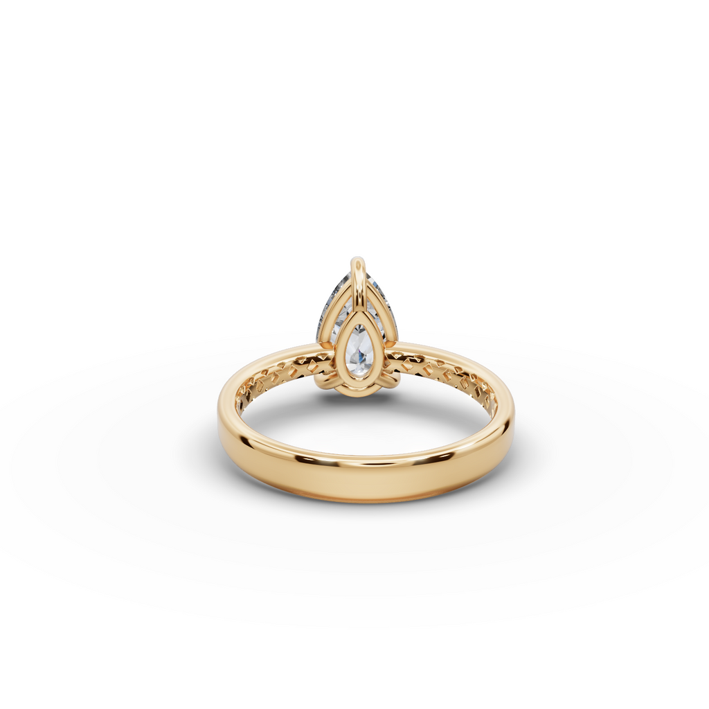 1.5 tcw Pear Shaped Lab-Grown Diamond Ring